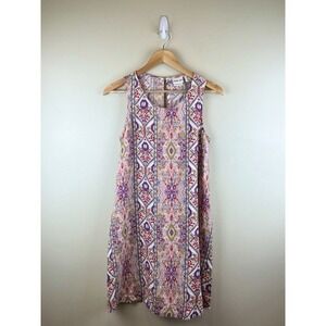 RACHEL ZOE Shift Dress Womens 100% Linen Sz S Sleeveless Pockets Boho